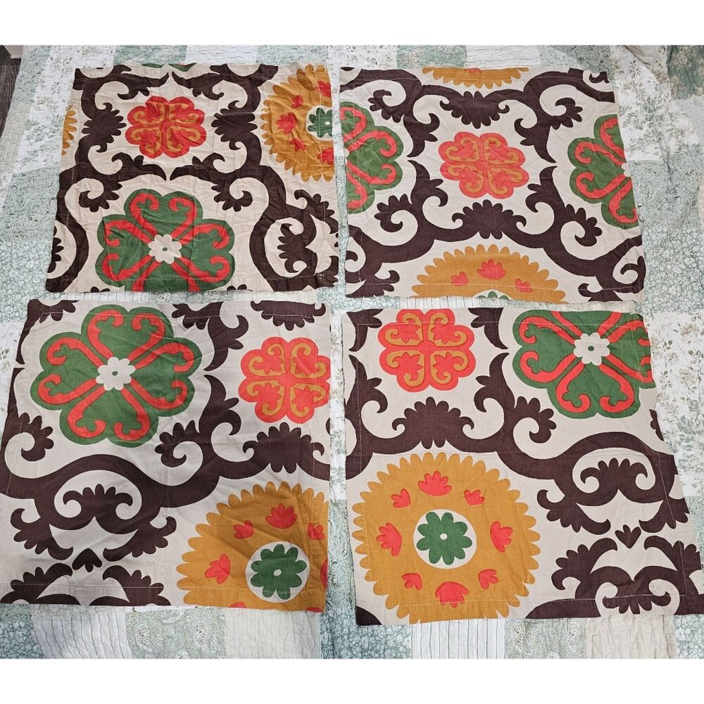 Crate & Barrel Bukhara Napkins (Set of‎ 4) 20" x 20"